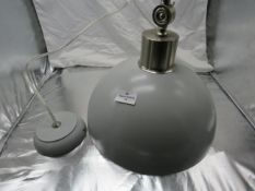 Dunelm EX-Display Single Grey Metal Light Pendant