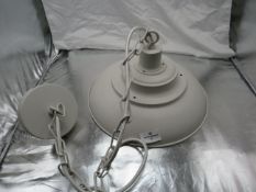 Dunelm EX-Display Single Metal Cream Light Fitting