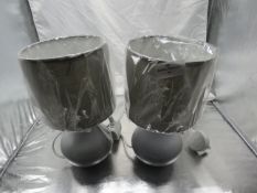 Dunelm EX-Display 2 X Lamps Grey With Shades