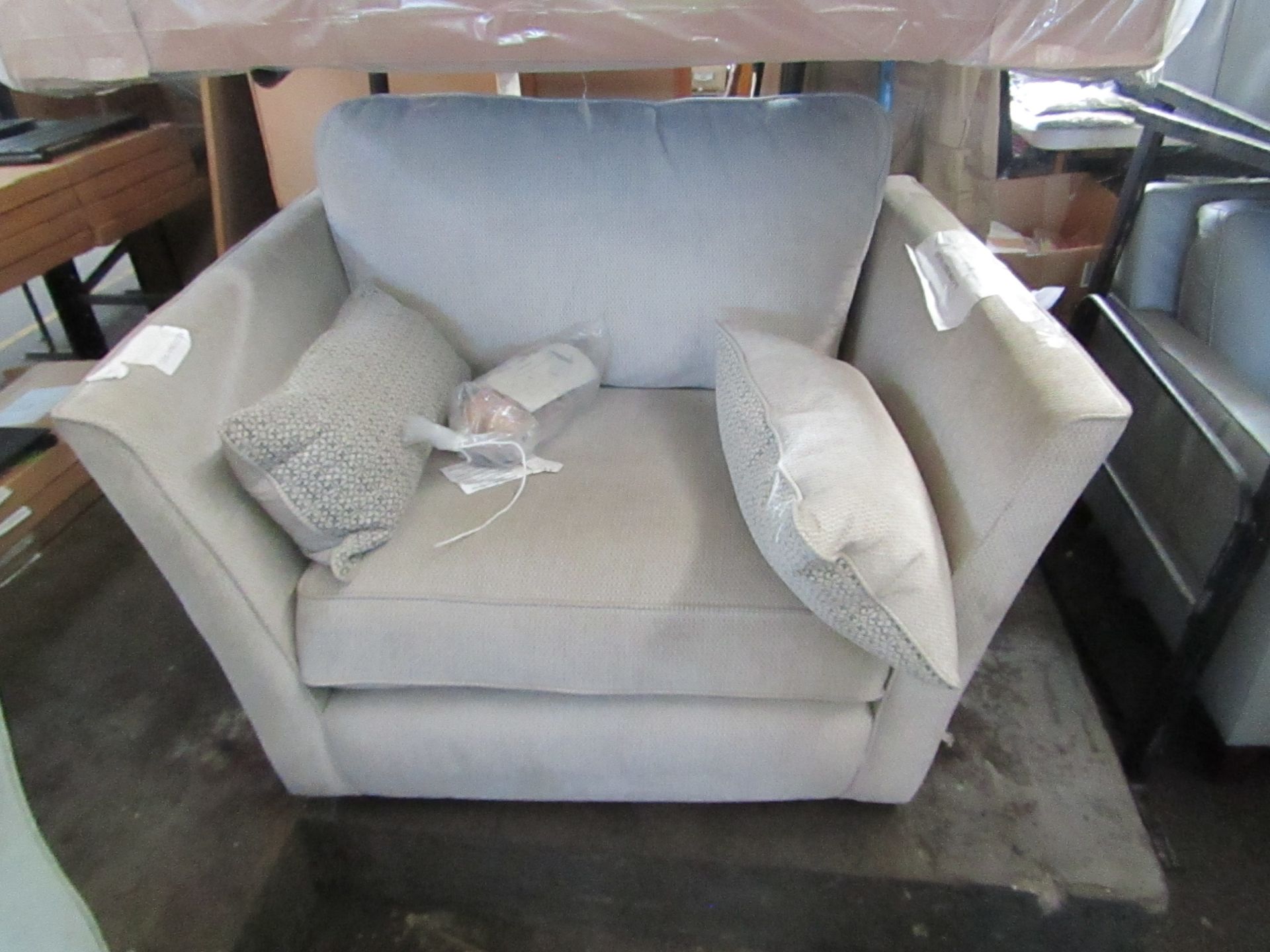 Oak Furnitureland Gainsborough Loveseat In Silver With Silver Scatters RRP ??829.99 SKU OAK-APM-