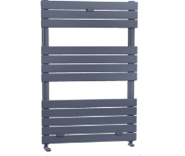 Malham Straight Flat Panel Heated Towel Rail - W500 x H1213mm - Anthracite Designed for modern homes
