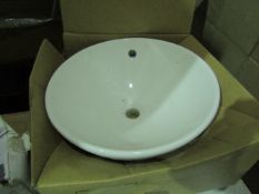 Laufen made "pudding bowl" Basins 450mm Diameter - New & Boxed.