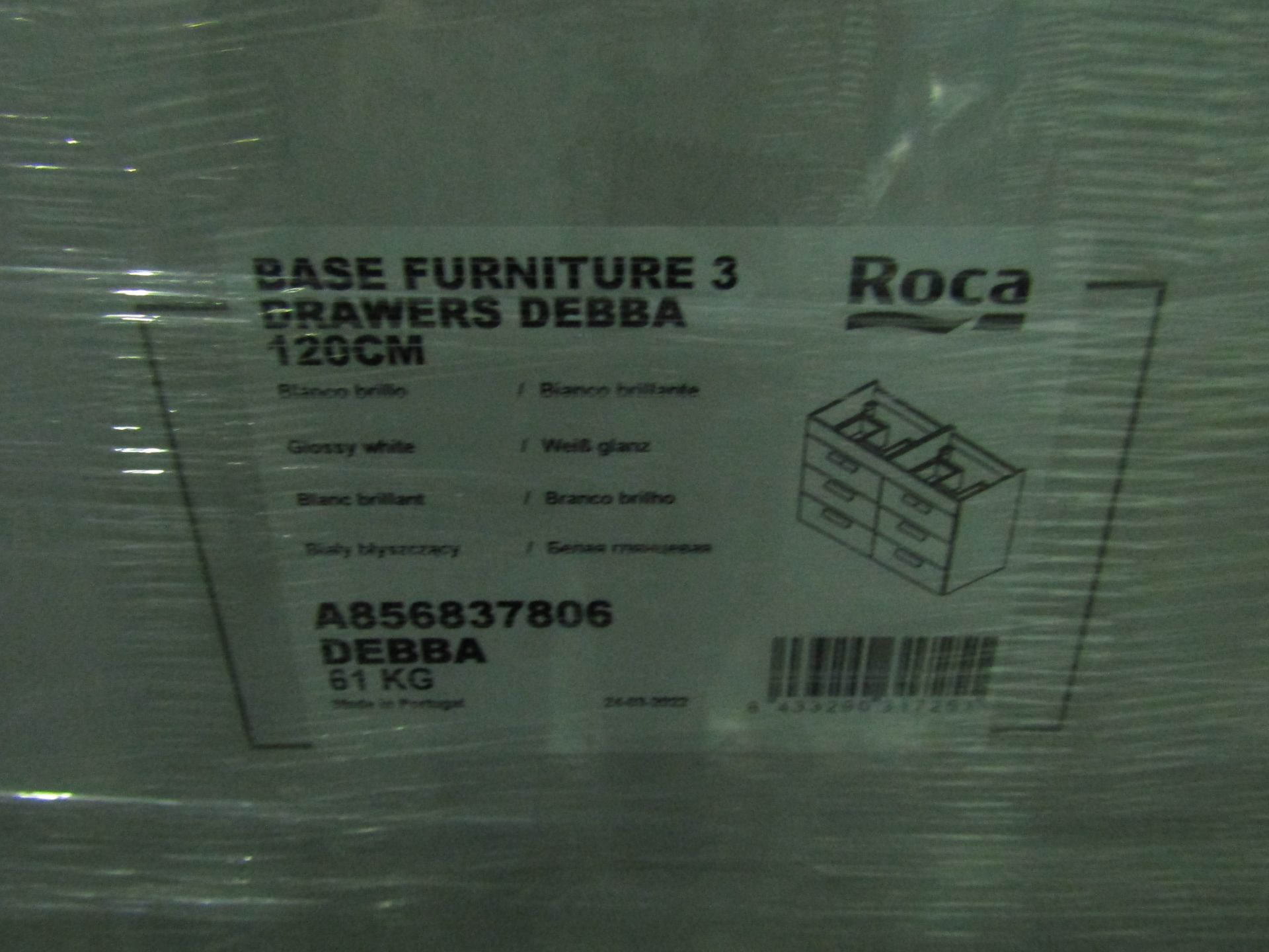 Roca - Debba 1200mm 6 Soft Close Drawer Basin Unit - Gloss White - A856837806 - New & Boxed. RRP ? - Image 2 of 2