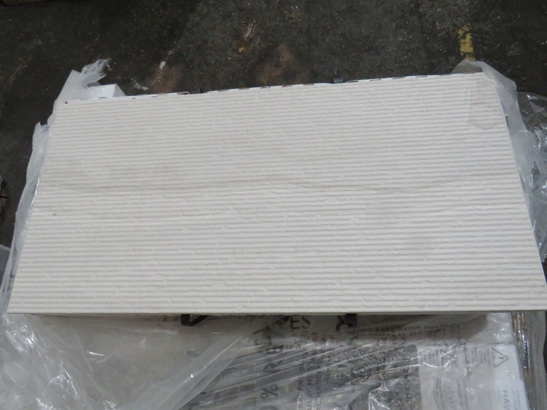 A pallet of 40x packs of 5 Johnsons 600x300mm Haven Sanmd decor textured wall and floor tiles , new, - Image 2 of 2