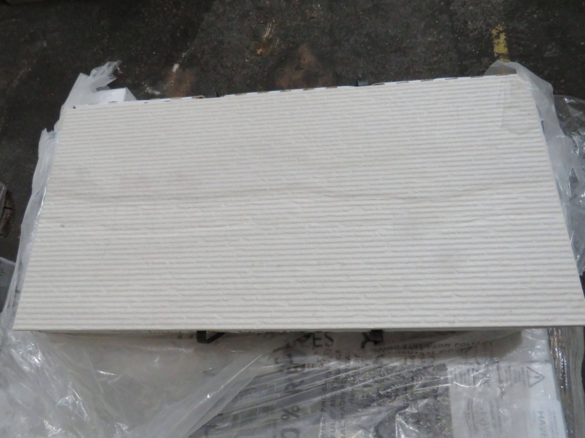A pallet of 40x packs of 5 Johnsons 600x300mm Haven Sanmd decor textured wall and floor tiles , new, - Image 2 of 2