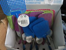 20x Telescopic Fly Swatters - Colours Assorted - Boxed.