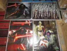 4x Starwars - Framed Picture - Very Good Condition, Please See Image Design - No Packaging.