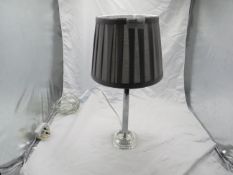 Crystal Style Table Lamp With Grey Shade - No Packaging.