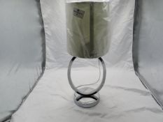 Chrome LED Table Lamp With White Shade - No Packaging.