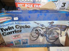Streetwize - Universal Adjustable Twin Cycle Carrier - Unchecked, Box Damaged.