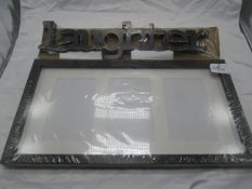 Laughter Sign With Picture Frame - Unused & Packaged.