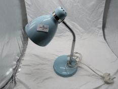 Blue Adjustable Flexible Desk Lamp - Item Has Scratch Marks, No Packaging.