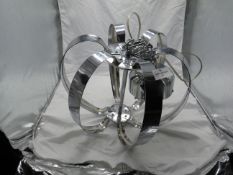 Chrome LED Pendent Light Fitting - May Have Marks Present, No Packaging.