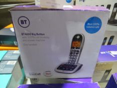 BT4600 Big Button cordless home phone with answer machine and call blocking feature, unchecked but