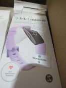 Fit Bit Inspire HR fitness tracker, powers on, comes in original box with charger