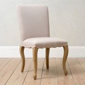 Cotswold Company Camille Limewash Oak Stone Linen Dining Chair RRP ?275.00 Complementing the Camille