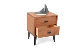 Heal's McQueen Oiled Oak & Iron Bedside Chest - RRP œ2835 A strong, elegant and down-to-earth