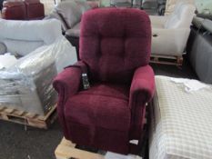HSL Bicester Medium Single Rise and Recline in Vienna Rum RRP £1632.00chair electrics not working
