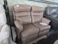 HSL Ripley 2 Seater Sofa Arizona Mushroom Leather RRP ?2600.00 SKU HSL-AP-FT010297855203LEA4-BC40
