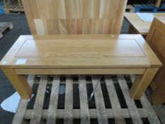 Oak Furnitureland Natural Solid Oak 3Ft 7 Bench RRP Â£244.99 Specifications Width: 110cm Height: