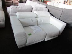 Oak Furnitureland Sienna 2 Seater Sofa In White Leather RRP ?1649.99 SKU OAK-APM-SNA202M-Z361T30-