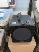 Wharfedale DX2 Black Subwoofer, looks in good condition and it powers up, comes in non original box,