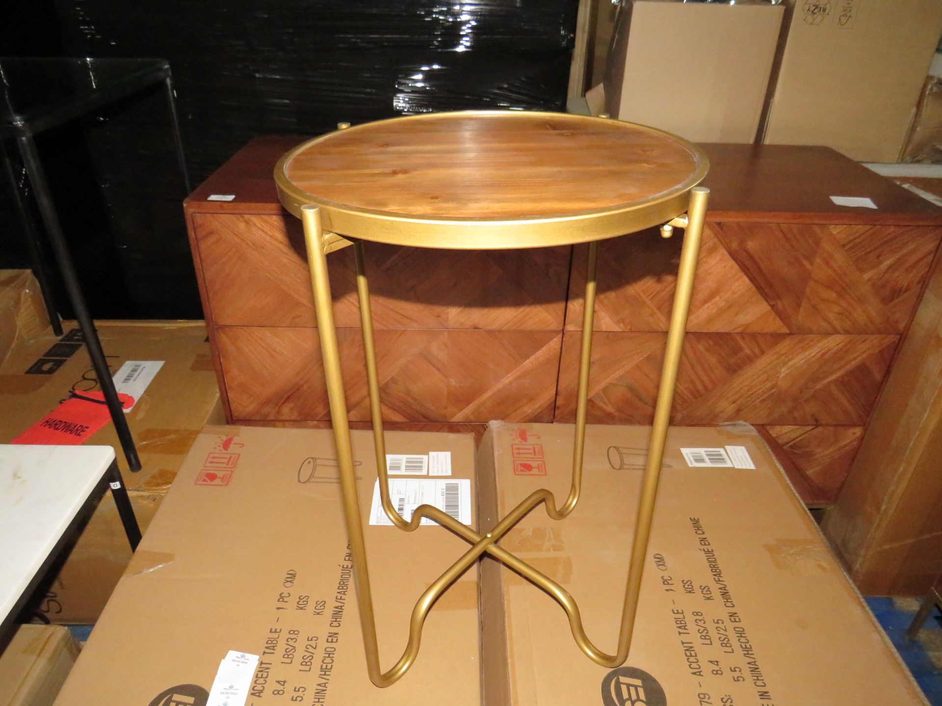 SEI Furniture Accent Table RRP Â£82.99 Find organic style with this round, wood-top accent table.