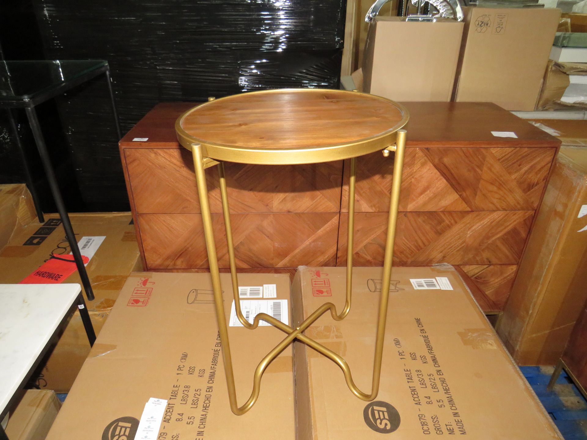 SEI Furniture Accent Table RRP Â£82.99 Find organic style with this round, wood-top accent table.