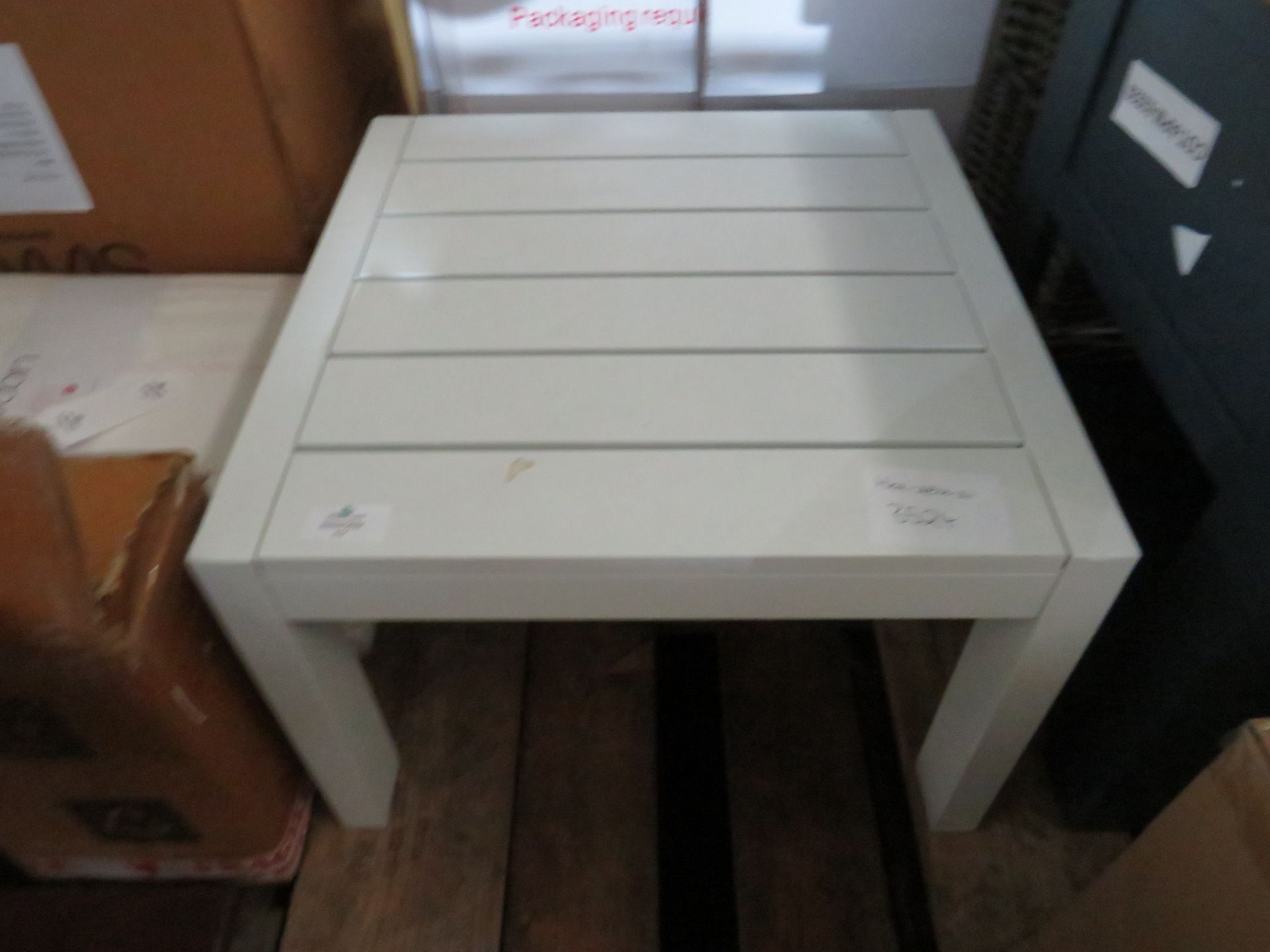 Heals Eos Side Table White 148.5x40x43 CF-MH805/WHT RRP Â£200.00 Part of the Eos outdoor garden