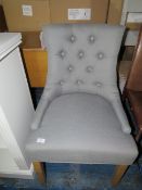 Cotswold Company Primrose Upholstered Button Back Chair - Grey RRP Â£185.00 SKU COT-APM-808.568