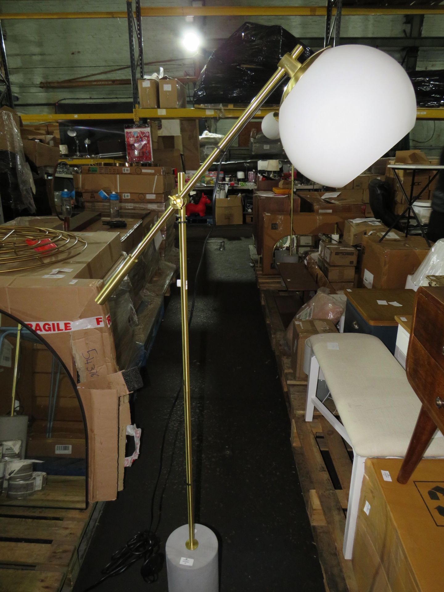 Swoon Rhe Floor Lamp Concrete and Brass RRP Â£199.00 Swoon floor lamp with brass arms and concrete