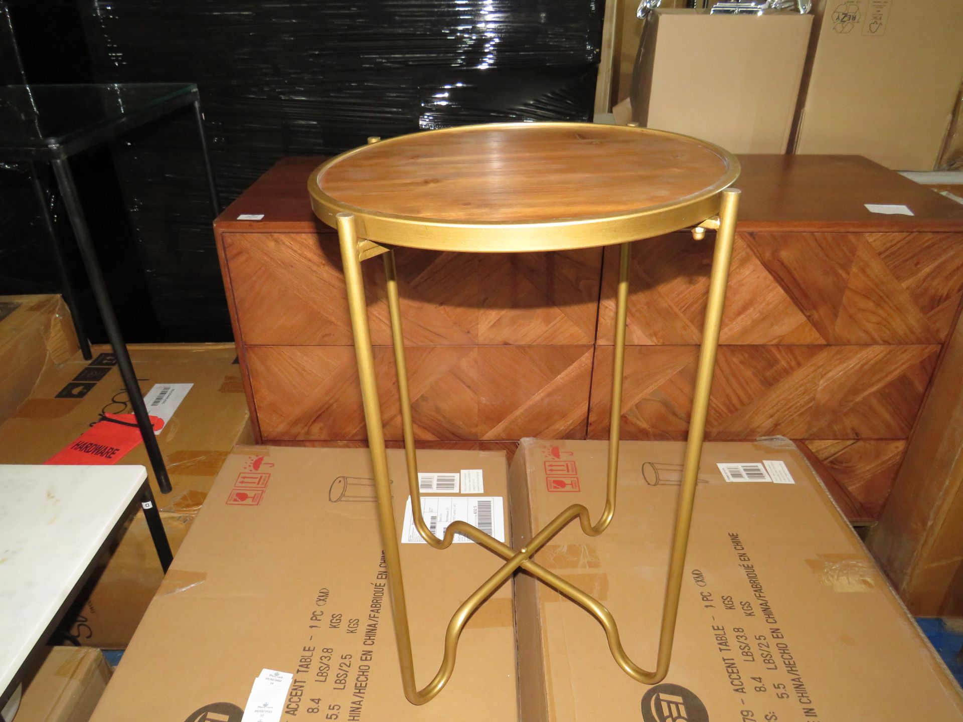 SEI Furniture Accent Table RRP Â£82.99 Find organic style with this round, wood-top accent table.