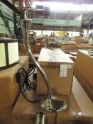 Chelsom - Angled Neck Chrome table lamp - New & Boxed.