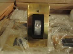 6x Chelsom - LED Rotate Wall Light Brushed Black & Brass - New.