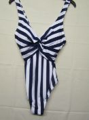 Unbranded Swimming Costume Navy/White Size 10 Unworn Sample