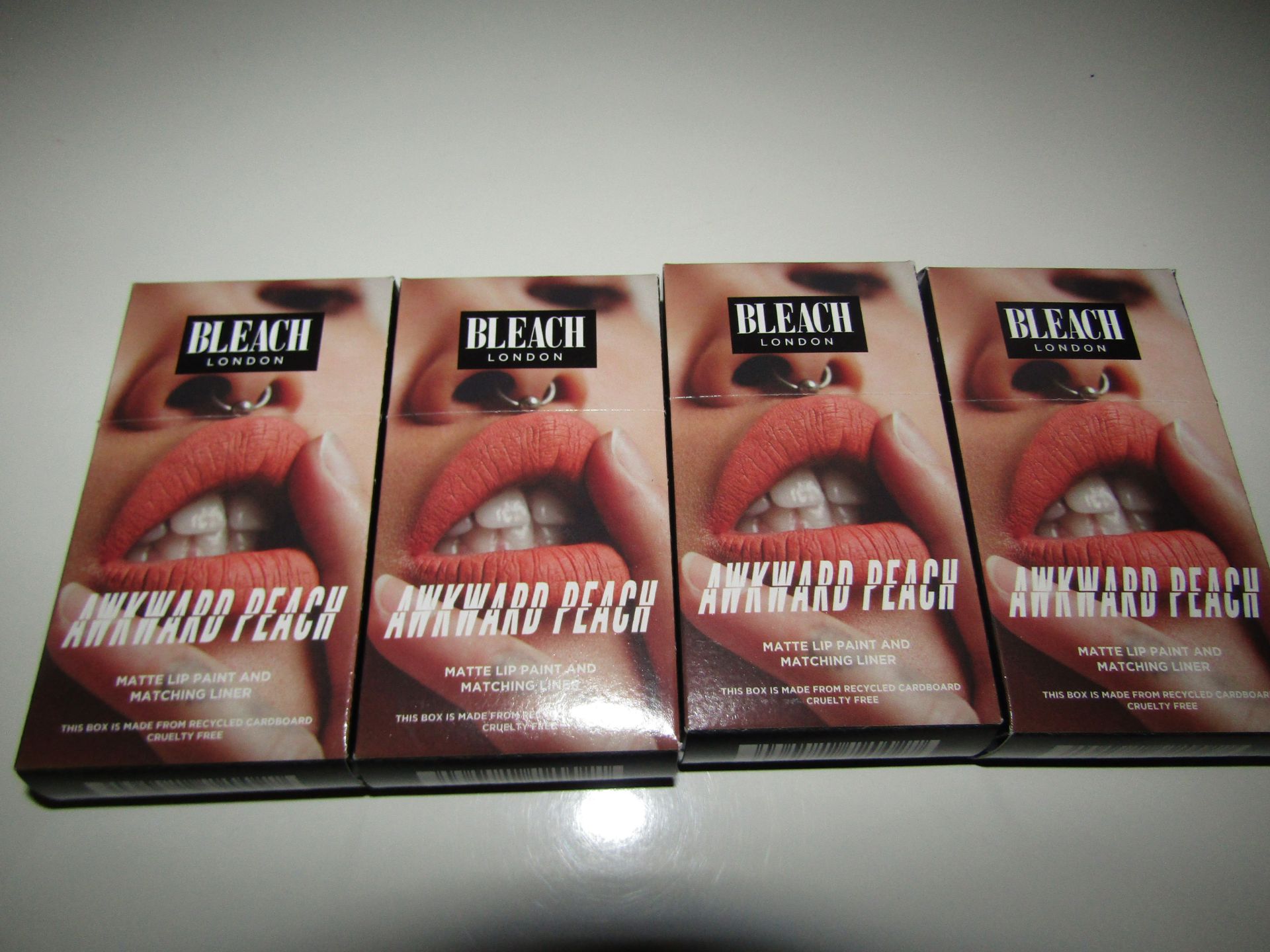 4 X Bleach London Awkward Peach Lip & Matching Liner new & Boxed