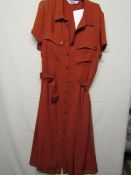Dennis Day Dress Burnt Orange Size 22 Unworn Sample