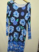 Unbranded Blue Floral Dress Size 10 Unworn Sample2
