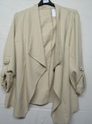 Dennis Day Water Fall Jacket Beige Colour Approx Size 12 Unworn Sample