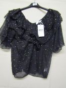 Rude Top Black One Size With Tags