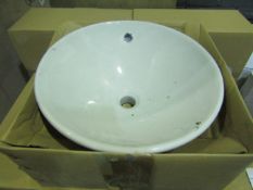 Laufen made "pudding bowl" Basins 450mm Diameter - New & Boxed.