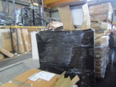 Pallet of 2 unmanifested oak furniture items both are missing parts or damaged