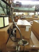 Chelsom - Angled Neck Chrome table lamp - New & Boxed.