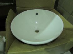 Laufen made "pudding bowl" Basins 450mm Diameter - New & Boxed.