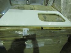 Althea - Ceramic White Worktop With 1TH ( 101x51cm ) - Unused & Boxed.