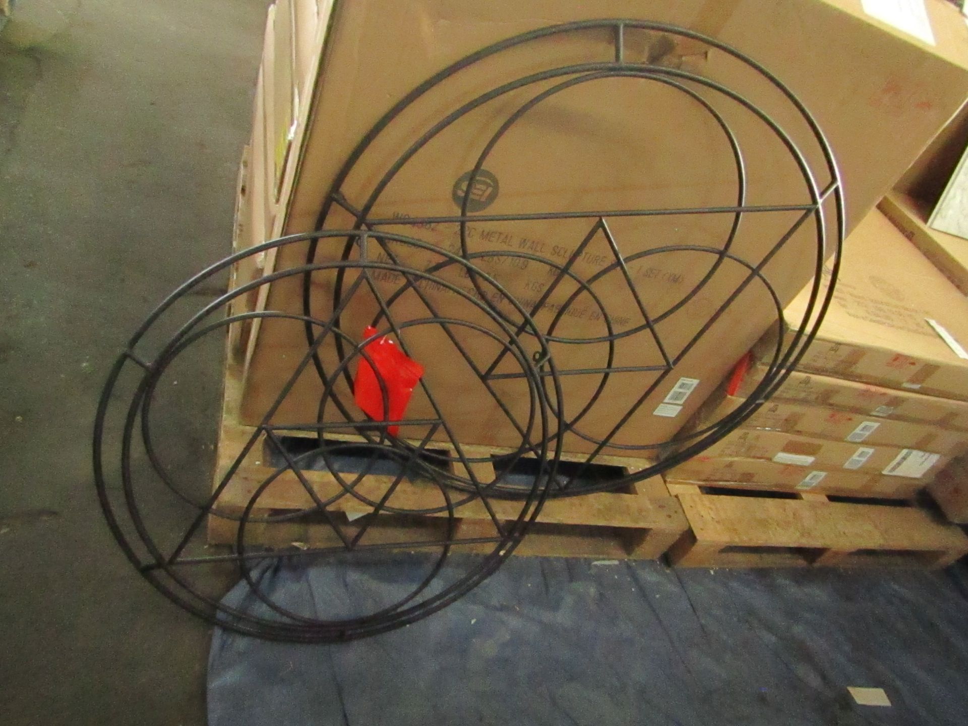 SEI Furniture 2Pc Metal Wall Sculpture Set (NEW)RRP ¶œ151.99