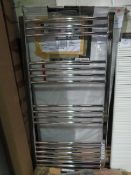 Carisa - Flat Chrome Towel Radiator - 600x1200mm - Item Looks In Good Condition & Boxed.