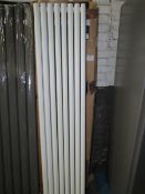Carisa - Tubo Tall White Textured Radiator - 1800x390mm - Item Has Caps Missing, No Visible Damages,
