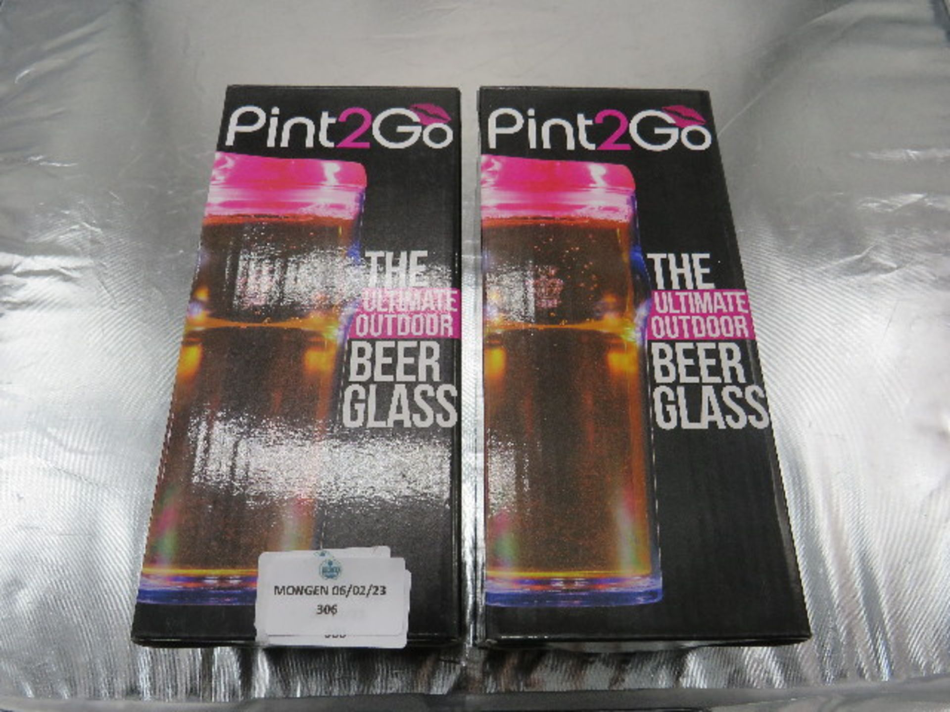 2x Addliquid - Pint2go Beer Glass - Unused & Boxed.