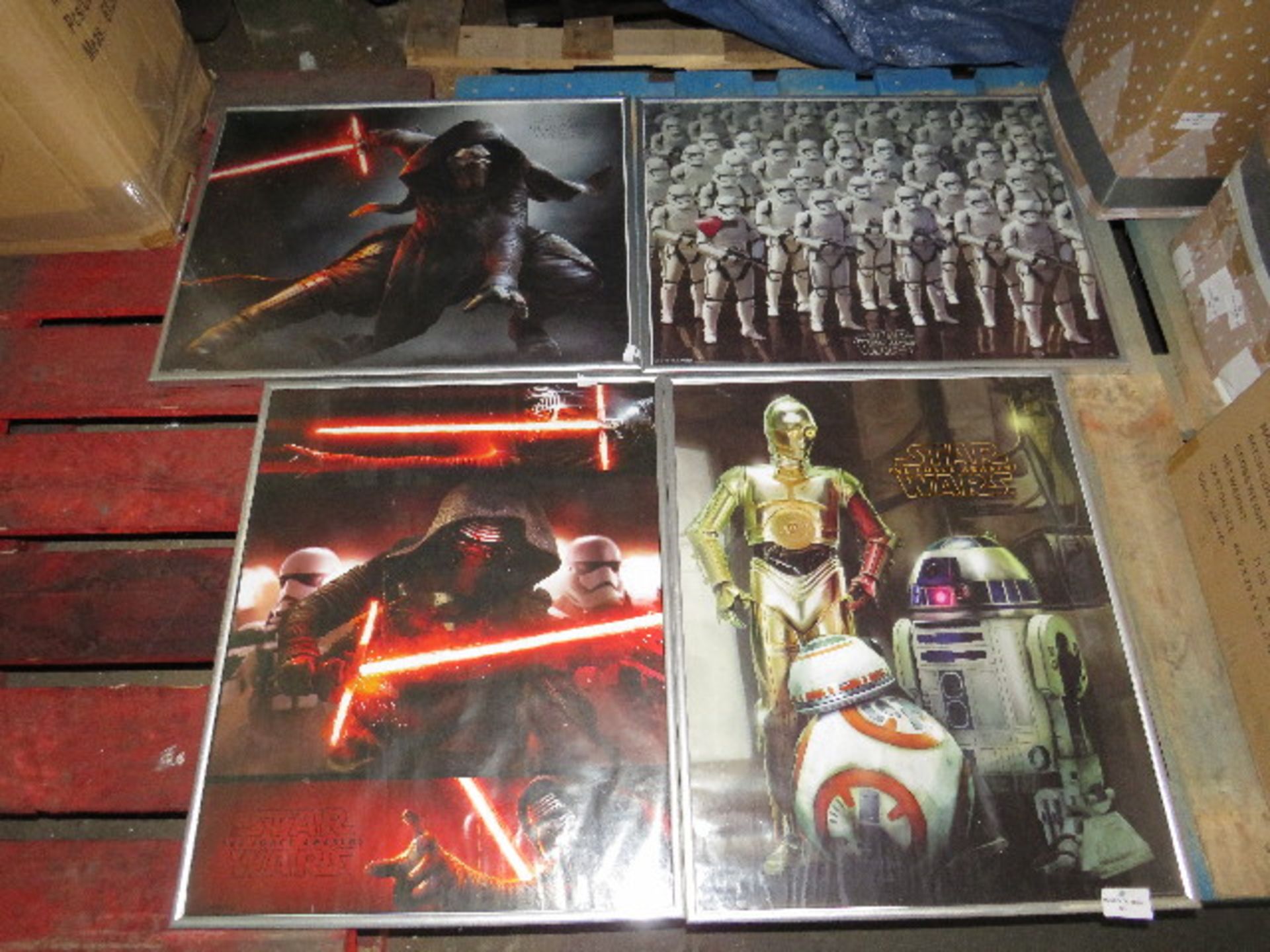 4x Starwars - Framed Picture - Very Good Condition, Please See Image Design - No Packaging.